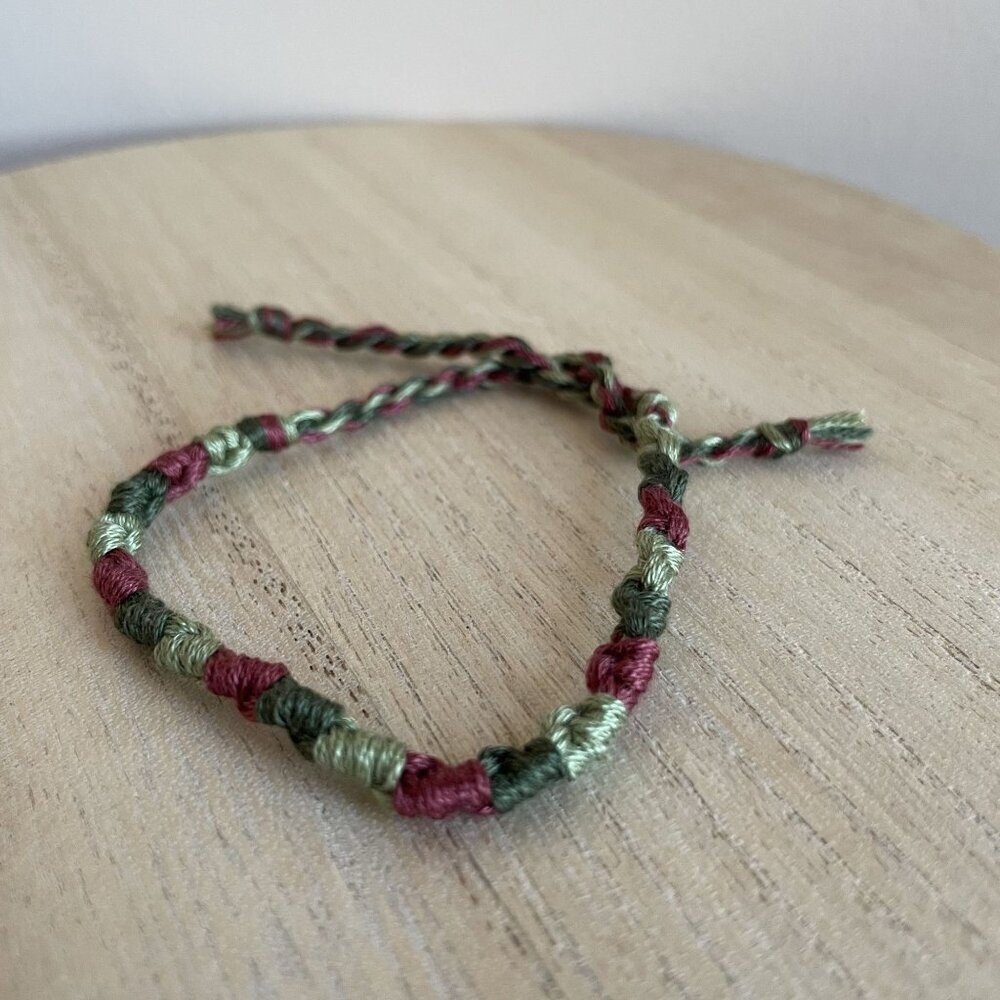 Ismene Bracelet, anklet, trendy, comfortable, tie, embroidery thread, woven, gif